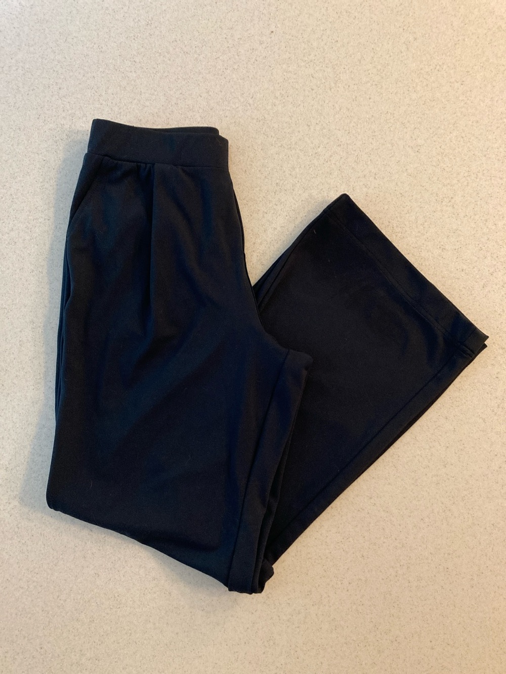 Wide-Leg Legging Pants Black Women ***Size Estimated Women Small